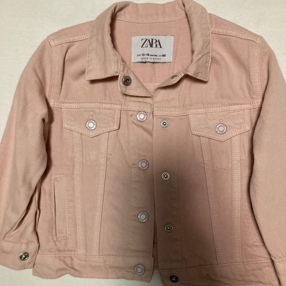 Zara baby pink jacket in size 12-18 months